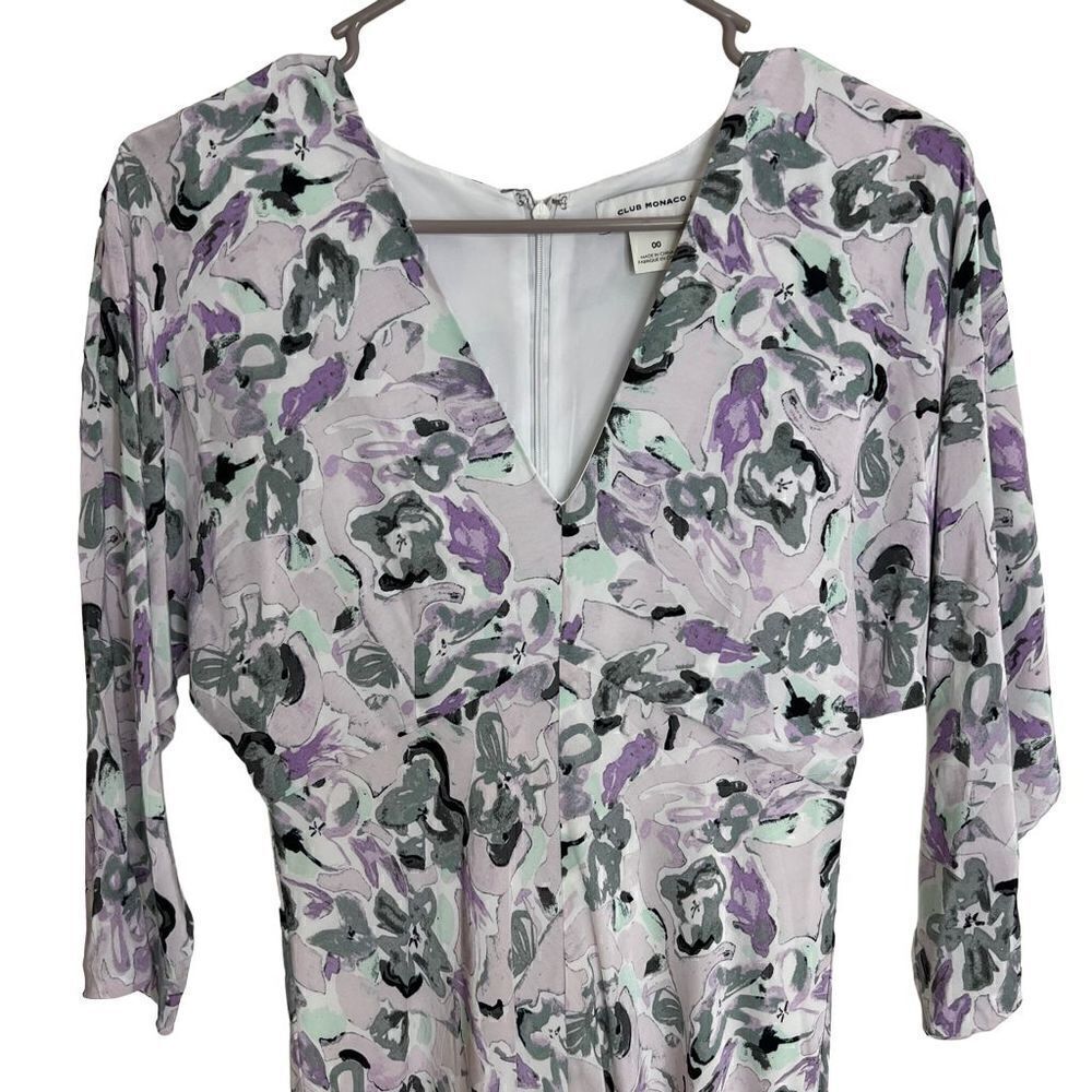 Club Monaco Drape Sleeve Dress 00 - Picture 8 of 13